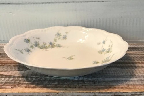7 A. Lanternier & Co Limoges Frankreich Suppe Salat Schüsseln 7 3/4" blaue Blumen Floral - Bild 9 von 11