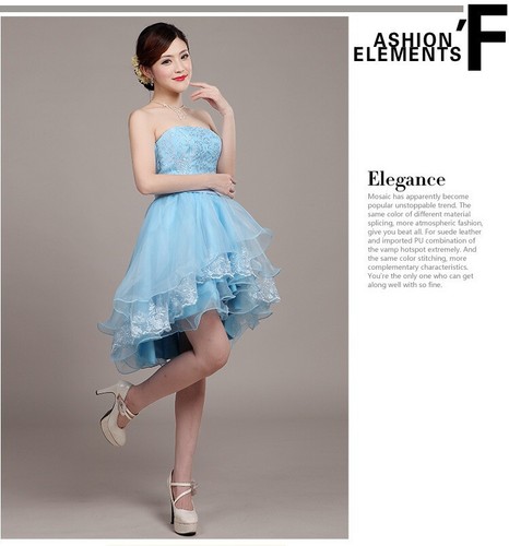 Noble Evening Formal Party Ball Gown Prom Bridesmaid Acting Short Dress QYHS105 - Picture 5 of 19