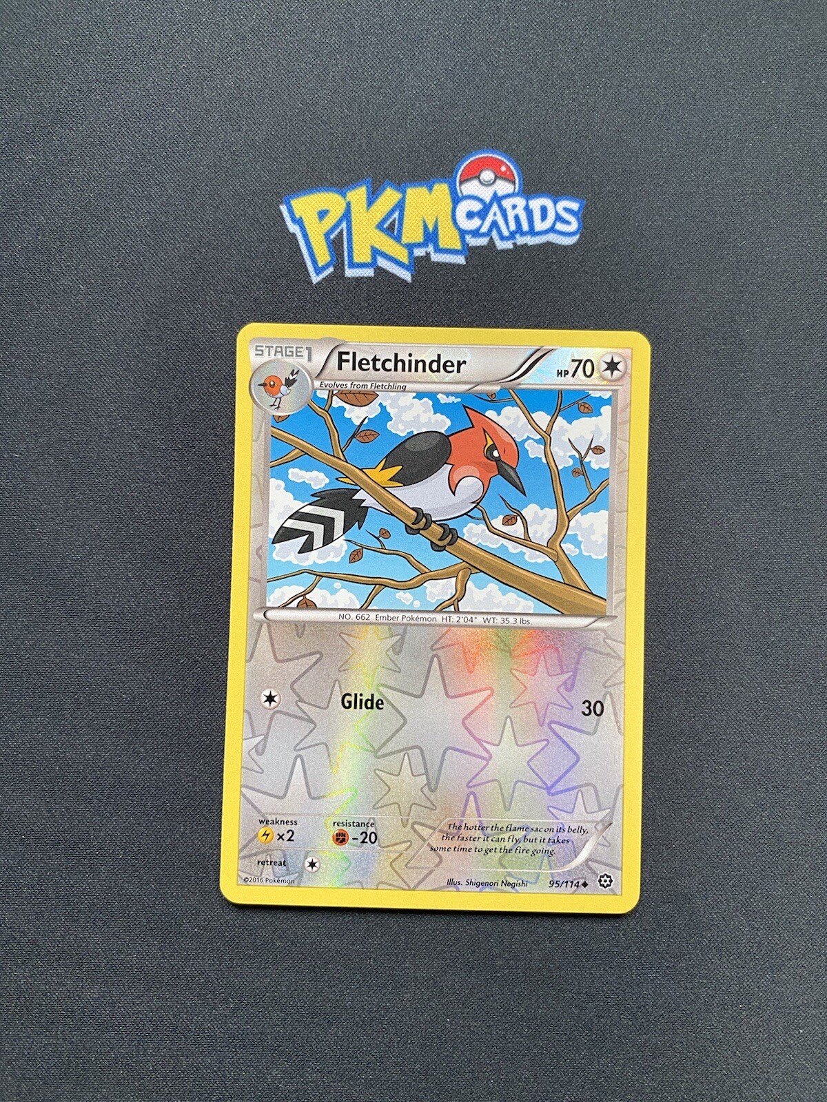 Pokémon TCG Fletchinder Steam Siege 95/114 Reverse Holo LP.