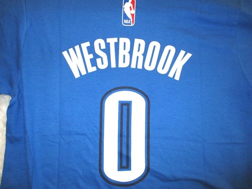 Oklahoma Thunder Russell Westbrook T Shirt Adidas Youth Basketball T Shirt *NwT - Picture 10 of 12