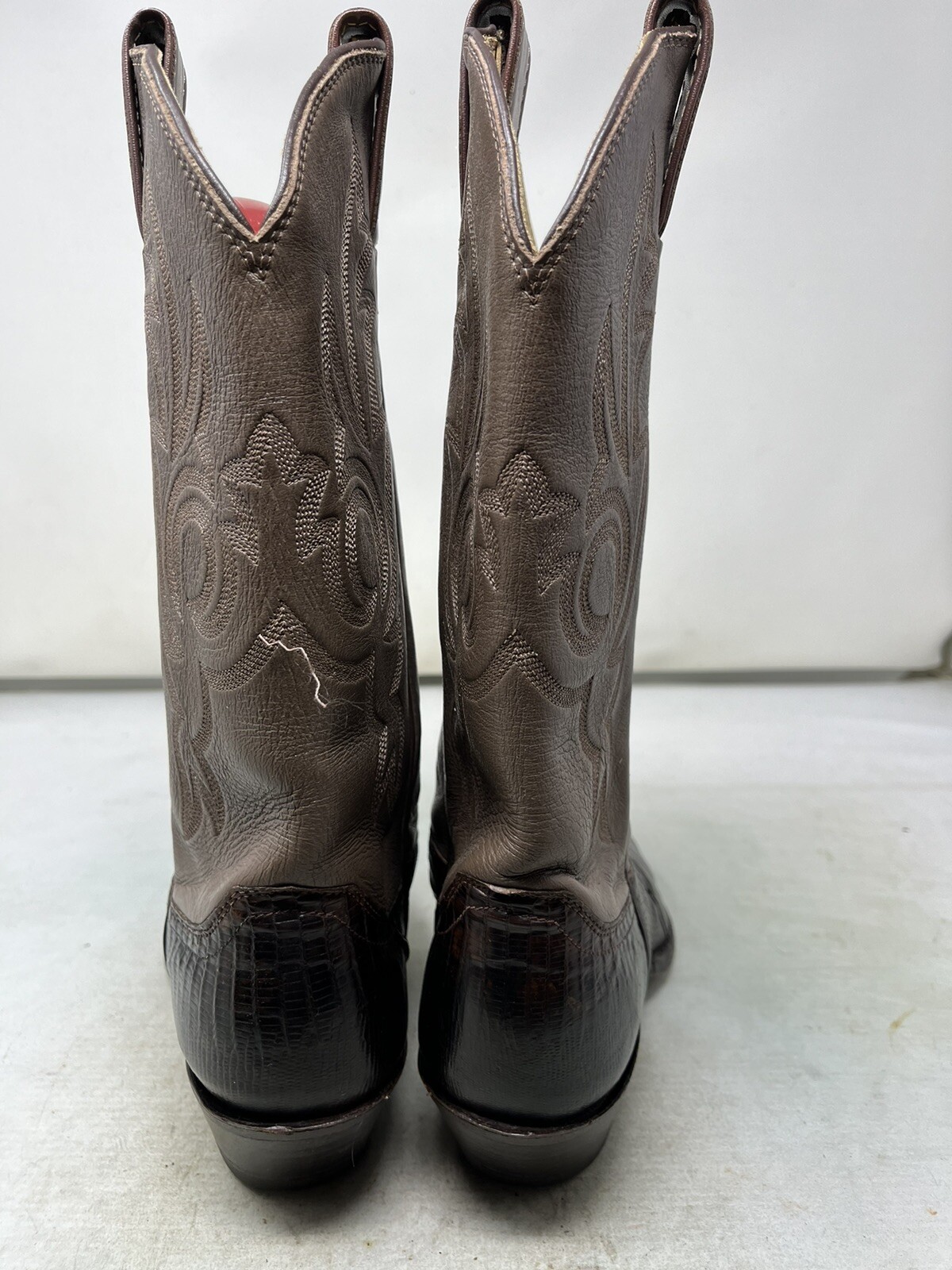 JUSTIN Black Iguana Lizard Boots with Leather Trim Style L4708 Women’s