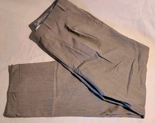 Men's CHAPS Light Gray Poly Rayon Pleat Cuffed Dress Pant 38x32 VTG NWOT