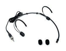 Black Double Earhook Headset Omnidirectional Mic for Sennheiser Body-Packs