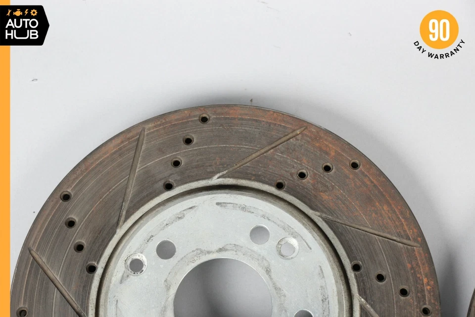 01-11 Juego de rotores de freno delanteros izquierdo y derecho Mercedes R171 SLK300 C320 OEM 57k Foto 2 de 4