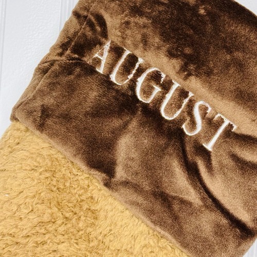 Pottery Barn Kids AUGUST Teddy Bear Faux Fur Sherpa Cozy Christmas Stocking NWOT - Picture 3 of 6