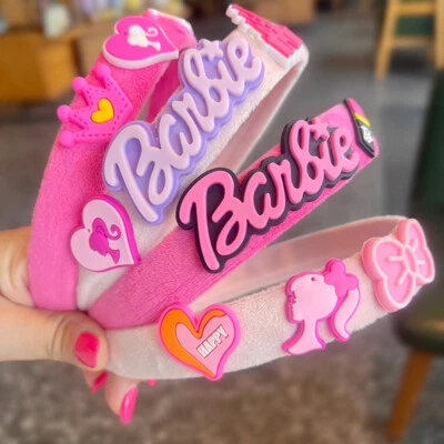 Lovely Kawaii Barbie Pink Headband Hair Band Crown Party Gilr Kid Birthday Gift