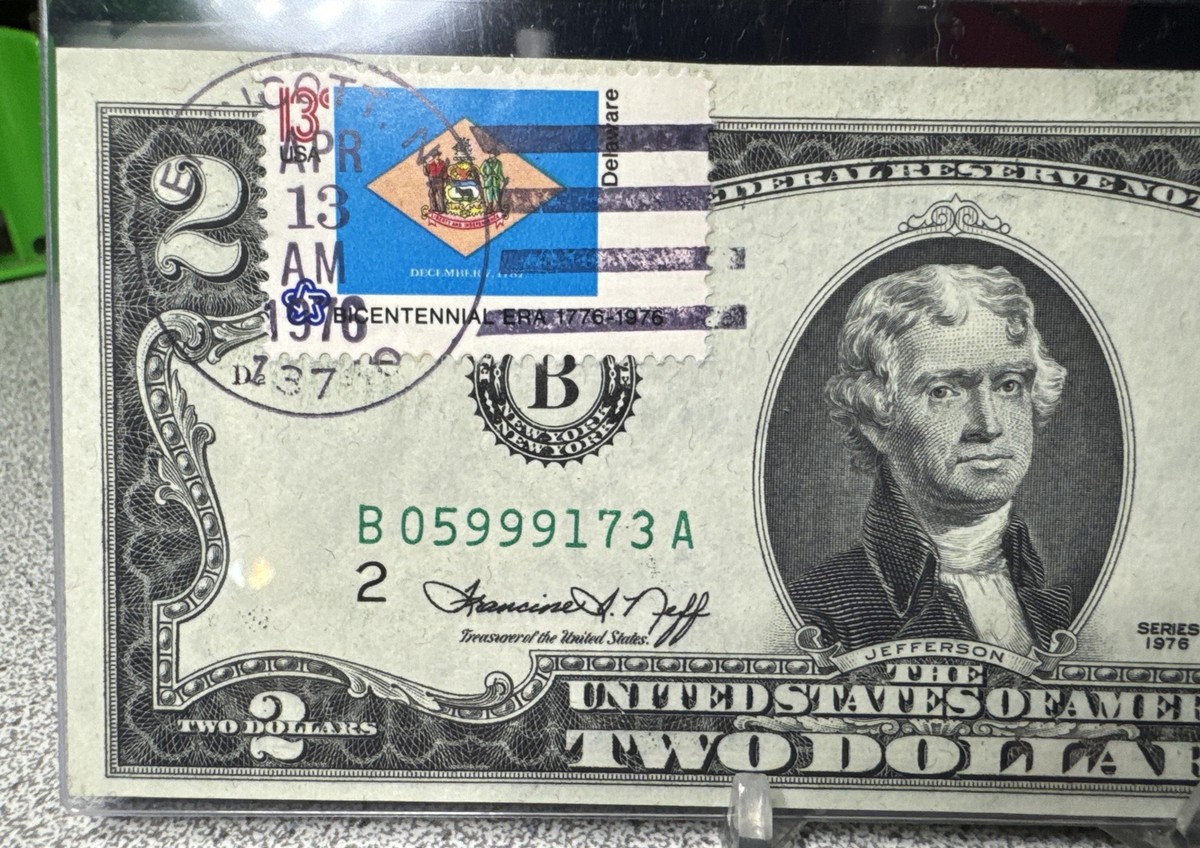 その他 Made in U.S.A.:2 1976 1976 $2.00 USD Bill Error Misaligned Green Seal Off Center