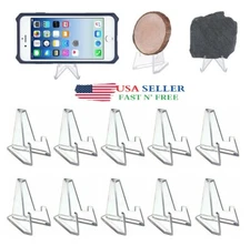 10-50pcs Clear Acrylic Trading Card Stands for Coins Sports Cards Display Holder