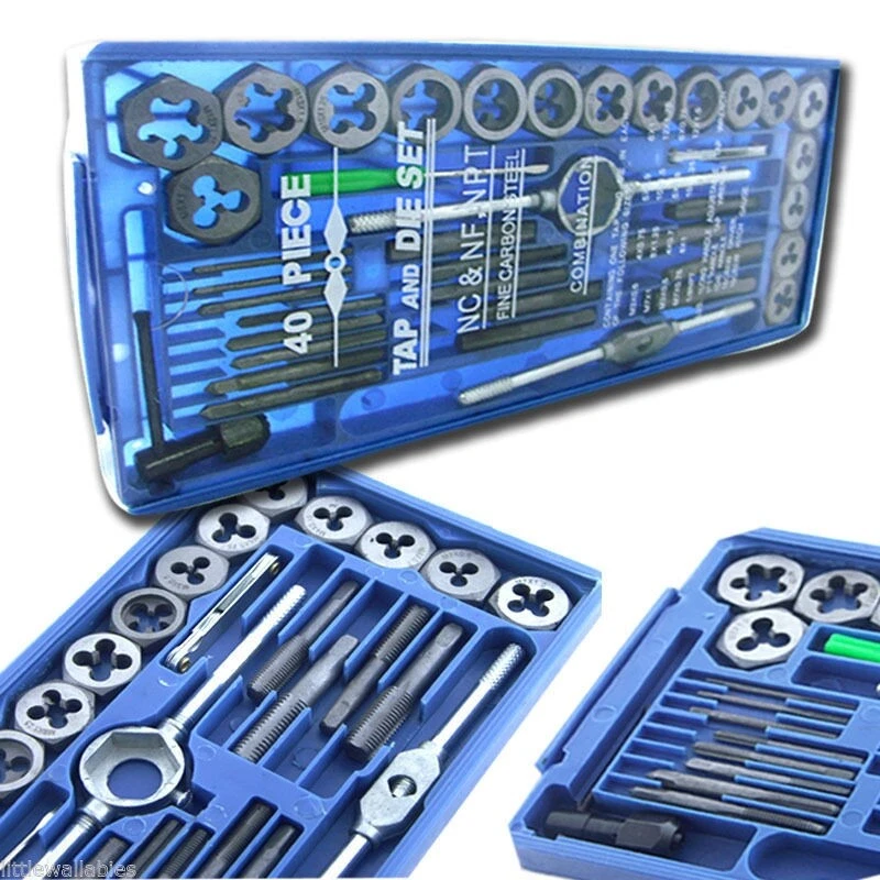 80pc SAE Metric MM Tap and Die Set Tapping Threading Chasing W