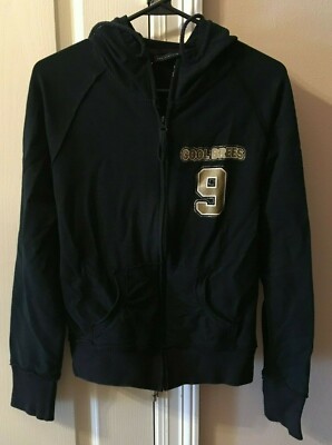 COOL BREES 9 ZIPPER JACKET W/HOODIE YOUTH LARGE DREW BREES NEW ORLEANS SAINTS  