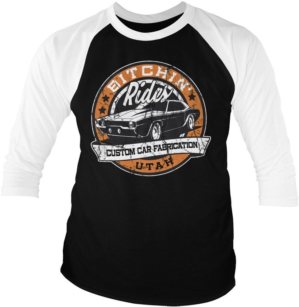 Bitchin Rides Utah Baseball 3/4 Sleeve Tee DC-19-BR004-H82-12