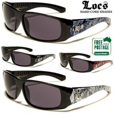 Locs Sunglasses - Mens Oval Wrap Around Frame -Bandanna Print High Quality UV400