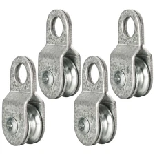 4 Pack Small Snatch Cable Pulley Block for 6mm / 0.23 Inch Wire Rope Single