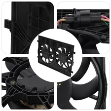 Radiator Dual Cooling Fan Assembly 3QF121207-PFM For 2018-2023 Volkswagen Atlas