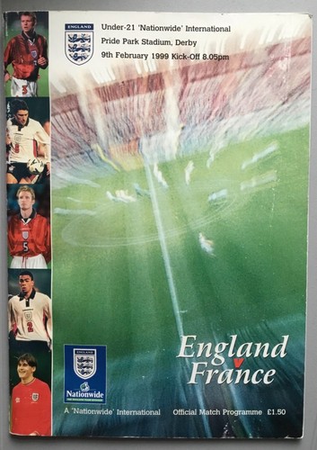 England v France 1999 'Nationwide' Under-21 International (at Derby County FC)