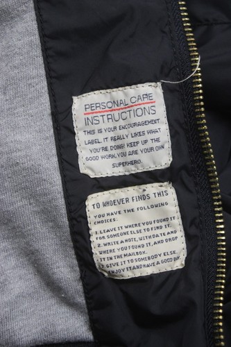 Scotch&Soda AE-25 Navy Chaqueta Hombre Pequeño Forrado Negro Alto Cuello Zip - Imagen 10 de 21