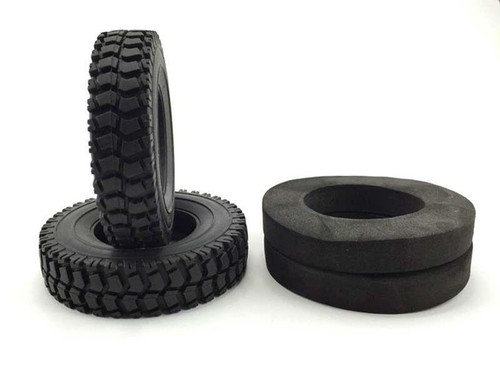 Narrow Type Tires W/Sponges for 1/14 RC Model Tractor Dump Truck Cars TOUCANRC - Picture 3 of 3