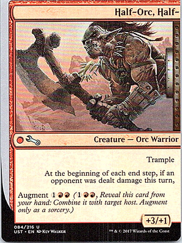 mtg half cards Half-Orc, Half- Magic The Gathering Unstable Card Near Mint X1