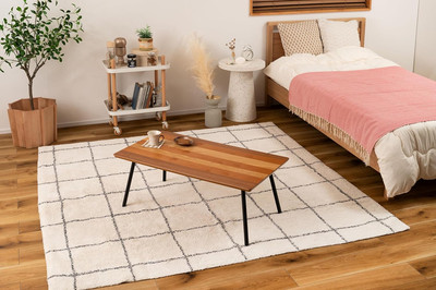 Elmar Wooden Folding Coffee Table, Walnut Oak and Cherry Topboard, W35.4 X D18.9