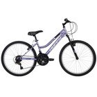 24 Inch Mountain Bike Steel Frame 18 Speed Front Suspension Adjustable Seat Teen