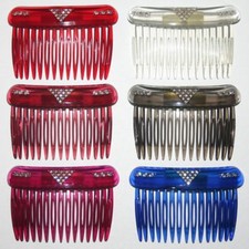 Hair Side Comb Sparkly Crystal Rhinestone French Art Nouveau Hand Made in France