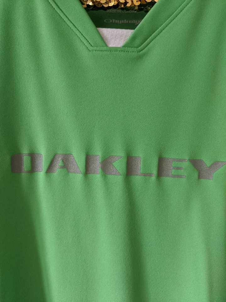 Oakley Men's Hydrolix Bike Shirt, Size Medium, Lime green/white - Image 2 of 4