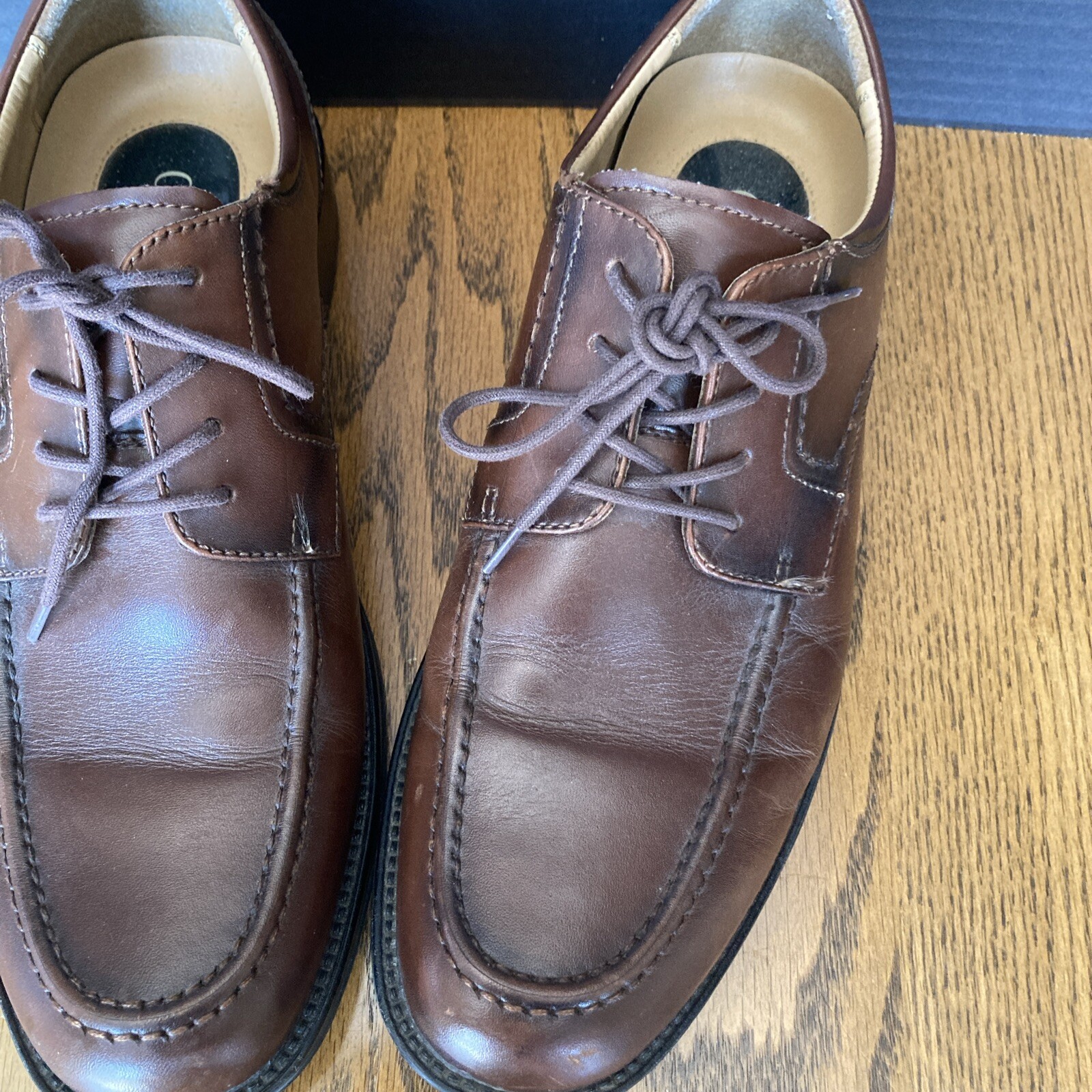 SAOLA Abito stringato uomo Chaps marrone pelle scarpe Oxford taglia 8 5 carriera