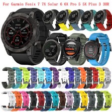 QuickFit Watch Strap Silicone Band For Garmin Fenix 8 E 7 7X Solar 6 6X Pro 5 5X