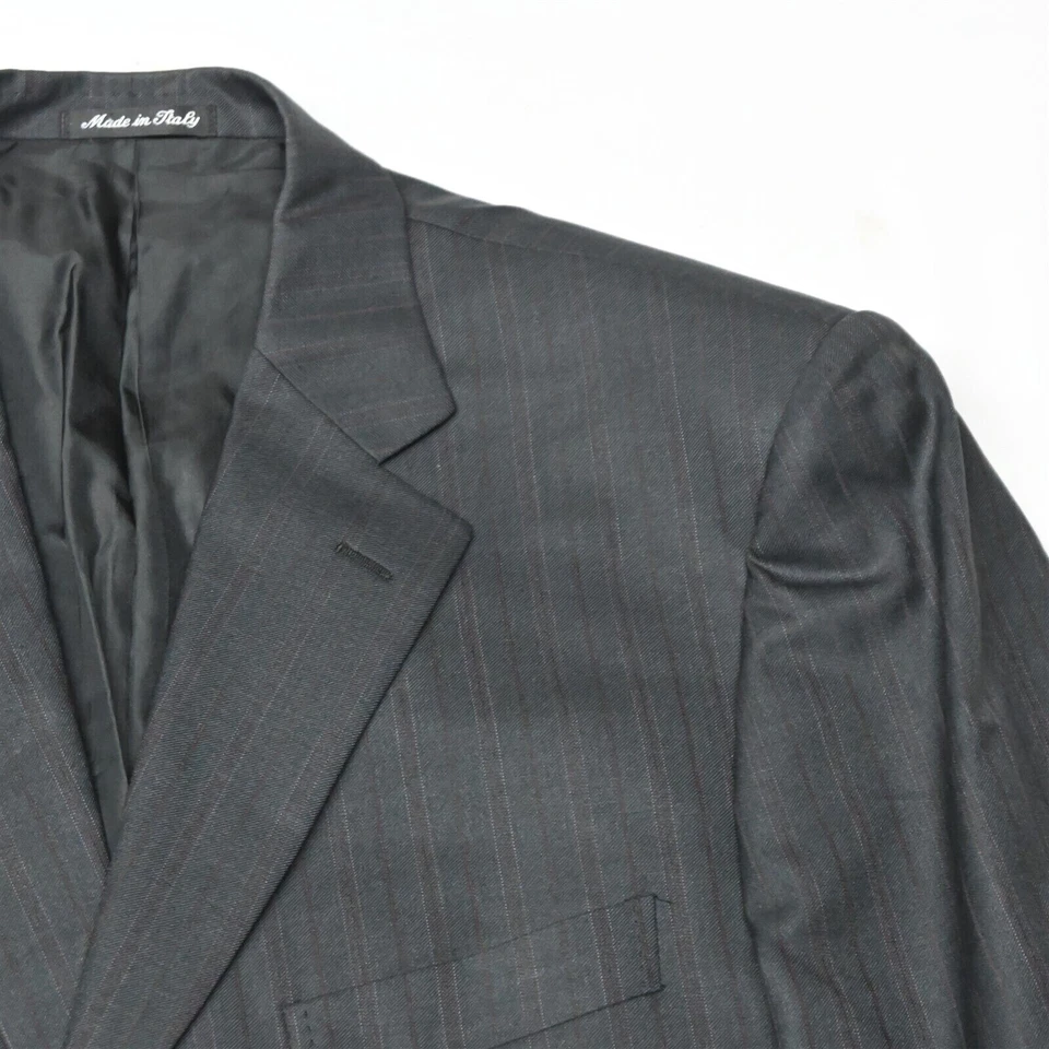 Blazer Traje Chaqueta Abrigo Deportivo Pal Zileri 46R Gris Rayas Lana Superfina Italia Foto 2 de 4