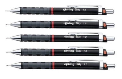 5 x rOtring Fein-Minen-Stift Druckbleistift HB 1,0 Tikky ReDesign