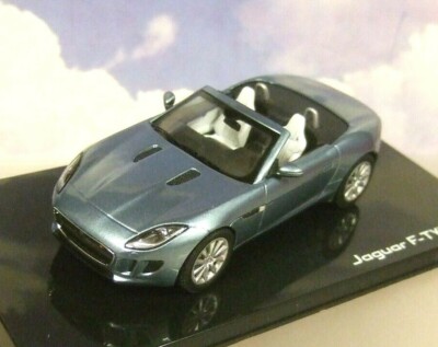 IXO 1/43 DIECAST DEALER MODEL 2013 JAGUAR F-TYPE V8 SATELLITE GREY MET BLUE-GREY