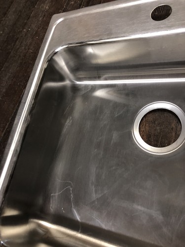 Elkay 1 Foro 22" x 22" x 5", Ciotola Singola Montaggio Superiore Acciaio Inox GAR1158-F103 - Foto 5 di 7
