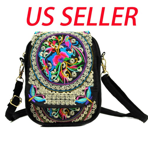 floral embroidered crossbody bag