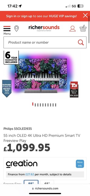 Philips OLED935/12 55 inch OLED 4K Ultra HD Premium TV RRP £1100 (read add) Philips OLED935/12 55 inch OLED 4K Ultra HD Premium TV RRP £1100 (read add)