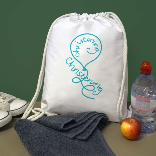 'Christening a boy' Drawstring Gym Bag / Sack (DB00032954) - Picture 2 of 2