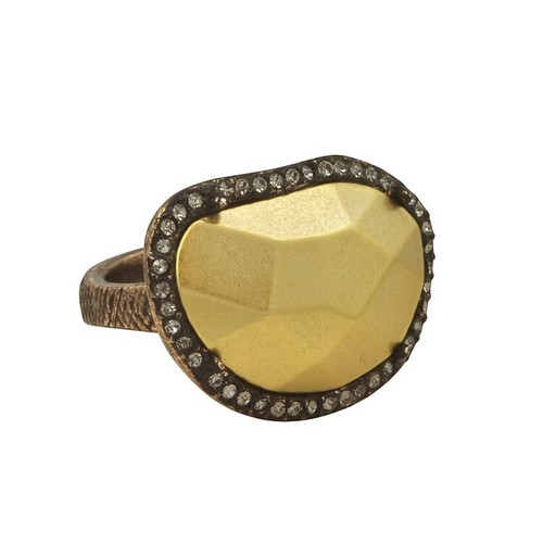 HOUSE OF HARLOW 1960 Horizontal Sahara Sand Ring Size 5 - Picture 3 of 5