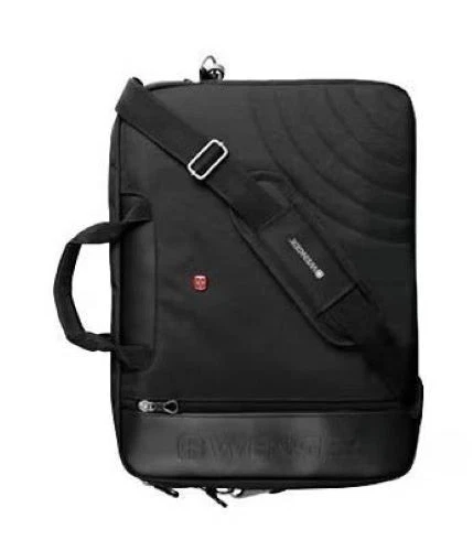 NUEVO SIN ETIQUETAS Wenger Swiss Army Gear Negro Maletín para Laptop Bolso Mensajero Estuche Foto 2 de 4