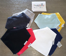 new GENDER NEUTRAL BABY BIBS SET ORGANIC DROOL ALL COLORS 8 PIECE very soft thic