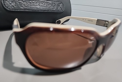 Chrome Hearts Vintage Sunglasses Injected T-K Dark Brown On Beige Japan 61mm - Picture 3 of 14
