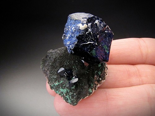 Azurite and Malachite Crystals Milpillas Mexico - Picture 1 of 8