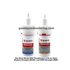 Wurth DOS Threadlocker Kit - Meduim 893243010 and High Strength 893271010