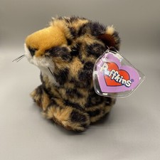 SWIBCO Puffkins Vintage 1994 Lenny the Leopard 6676 Plush Stuffed Animal Tags