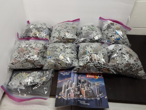 PUZZ3D New York City 3D Puzzle 3141pc Twin Towers NYC Vintage 1997 Wrebbit - Picture 8 of 12