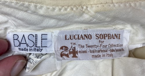 VTG Luciano Soprani 100% Wool Pants Made in Italy (No size Tag) 30" Waist - Picture 7 of 9