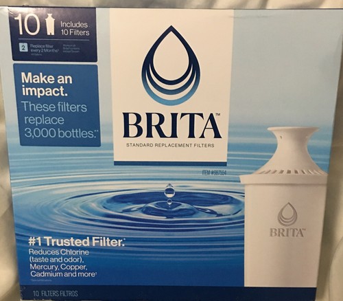 New- Britta Water Filters 987554 Pitcher Replacements - 10 Pack - New In Box