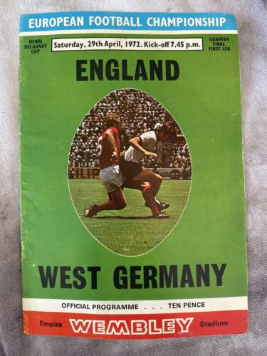 England v West Germany football programme European championship 29 April 1972 - Picture 1 of 11