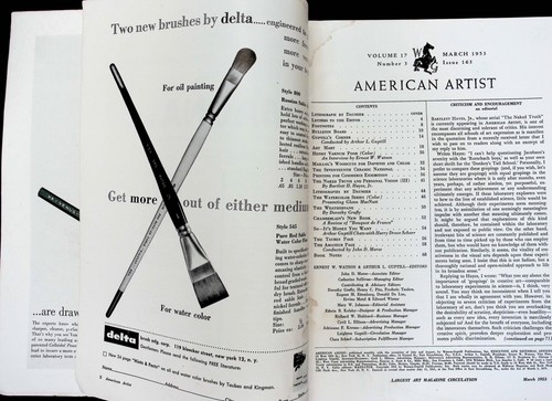 1953 American Artist Magazine Painting Drawing Watercolor - Imagen 4 de 8