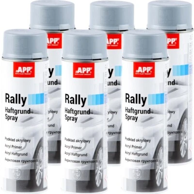 1K Grundierung Grau Matt 6 x 500ml Spray Haftgrund Acryllack Primer Füller APP - Bild 1 von 4