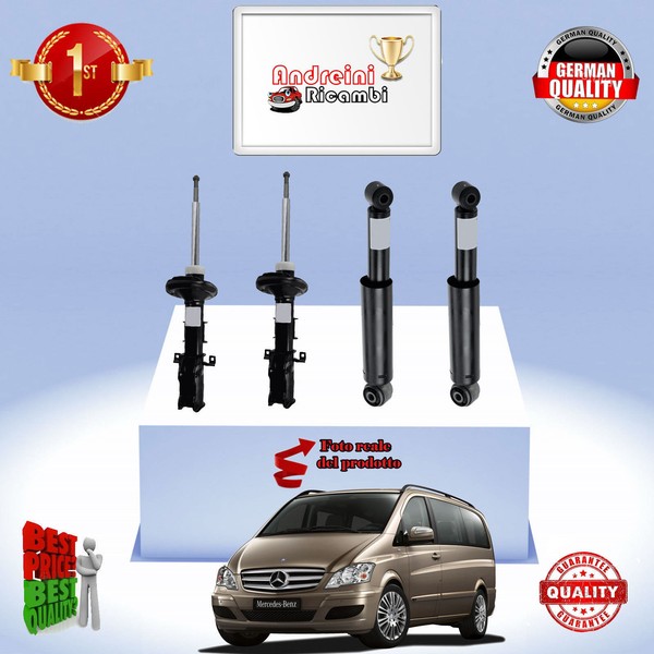 Set 4 StoßDäMpfer Vorderseite + Heck Mercedes Viano 2.2 CDI 110KW 150CV Ab 2005-image