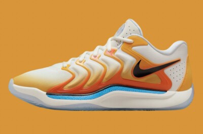 Nike Kevin Durant KD 17 Sunrise University Gold White FJ9487-700